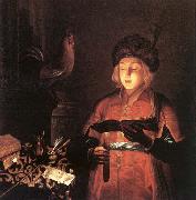 Gobindram Chatera Young Man with a Candle oil